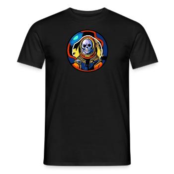 Skelett im Raumanzug - Männer T-Shirt - Schwarz - Vorne - AI Model Male 178 light (178cm)