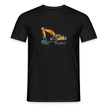 Bagger Baustelle Bauarbeiter Baggerfahrer - Männer T-Shirt - Schwarz - Vorne - AI Model Male 178 light (178cm)