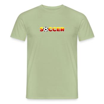 Soccer - Men's T-Shirt - sage - Front - AI Model Male 178 light (178cm)