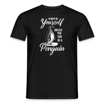manchot - T-shirt homme - noir - Devant - AI Model Male 178 light (178cm)