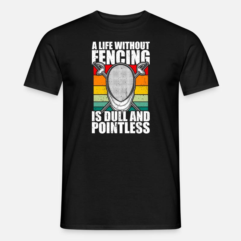 Fechter Fechter - Männer T-Shirt - Schwarz