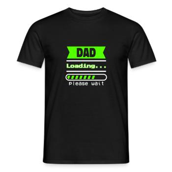 Cadeau Fête des Pères – Papa charge... - T-shirt homme - noir - Devant - AI Model Male 178 light (178cm)