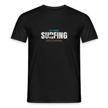 013s Surfing3 - T-shirt homme - noir - Devant - AI Model Male 178 light (178cm)