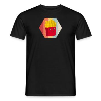 French Fries Fries Fries Fries Food Gift - Men's T-Shirt - black - Front - AI Model Male 178 light (178cm)