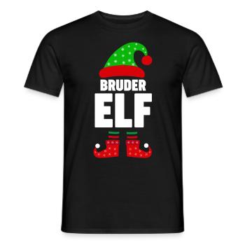 Weinachten Weihnachtself Bruder Elf Elfen - Männer T-Shirt - Schwarz - Vorne - AI Model Male 178 light (178cm)