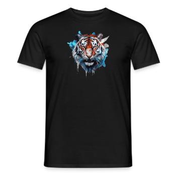 Tiger Head - Men's T-Shirt - black - Front - AI Model Male 178 light (178cm)