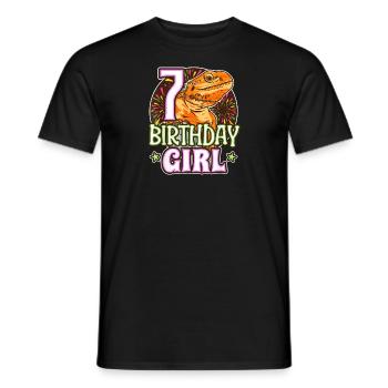 Bartagame 7. Geburtstag - 7 Jahre alt - Männer T-Shirt - Schwarz - Vorne - AI Model Male 178 light (178cm)