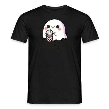 Boba Tee Geist Kawaii Halloween - Männer T-Shirt - Schwarz - Vorne - AI Model Male 178 light (178cm)