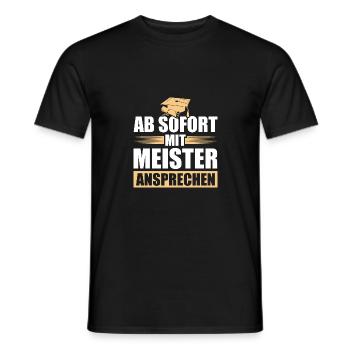 Handwerk Meisterprüfung Meisterbrief Meister - Männer T-Shirt - Schwarz - Vorne - AI Model Male 178 light (178cm)