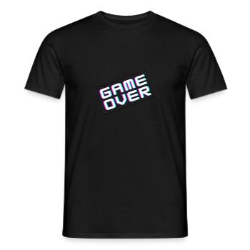 Game over - Men's T-Shirt - black - Front - AI Model Male 178 light (178cm)