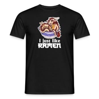 Witziger Ramen Nudel Drache Essen Japan Geschenk - Männer T-Shirt - Schwarz - Vorne - AI Model Male 178 light (178cm)