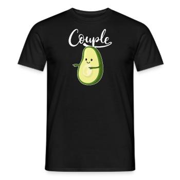 Chemise de partenaire meilleur couple-avocat amour - T-shirt homme - noir - Devant - AI Model Male 178 light (178cm)