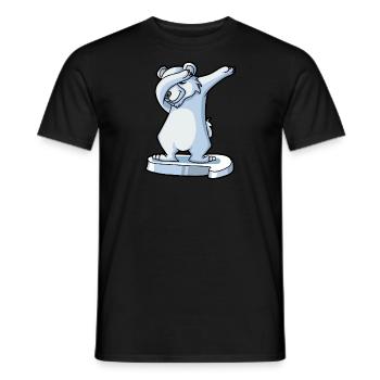 Dabbender polar bear - Men's T-Shirt - black - Front - AI Model Male 178 light (178cm)