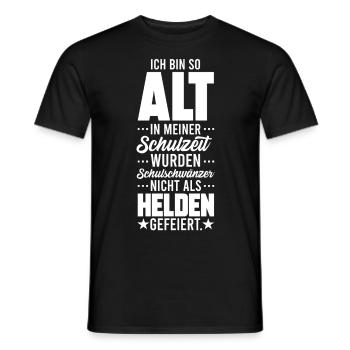 SO ALT, GESCHENK - Männer T-Shirt - Schwarz - Vorne - AI Model Male 178 light (178cm)