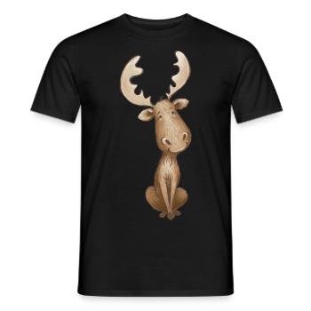 Moose - Men's T-Shirt - black - Front - AI Model Male 178 light (178cm)