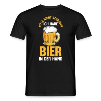 Party Saufspruch Bier - Männer T-Shirt - Schwarz - Vorne - AI Model Male 178 light (178cm)