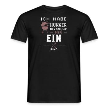 Ich Habe Hunger Man Schäle Mir E... - Männer T-Shirt - Schwarz - Vorne - AI Model Male 178 light (178cm)