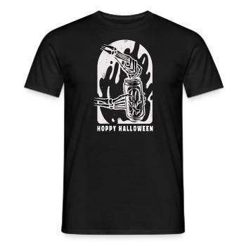 Beer Toast Hoppy Halloween - T-shirt homme - noir - Devant - AI Model Male 178 light (178cm)