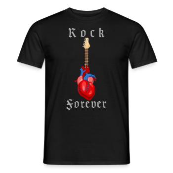 Rock Forever | Guitare, Musique, Concert, Festival - T-shirt homme - noir - Devant - AI Model Male 178 light (178cm)