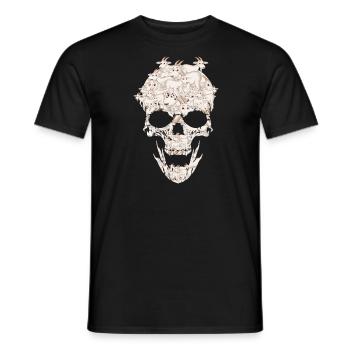 Skelett mit Ziegen Skelette Ziege Geschenk - Männer T-Shirt - Schwarz - Vorne - AI Model Male 178 light (178cm)