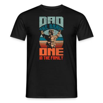Dad The Brave One In The Family Firefighters - Men's T-Shirt - black - Front - AI Model Male 178 light (178cm)