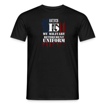 This Is My Military Retirement U... - Men's T-Shirt - black - Front - AI Model Male 178 light (178cm)