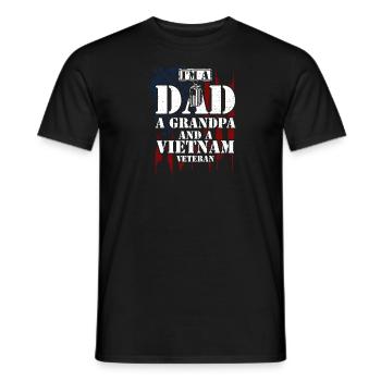 Je suis un papa, un grand-père et un Vietna... - T-shirt homme - noir - Devant - AI Model Male 178 light (178cm)