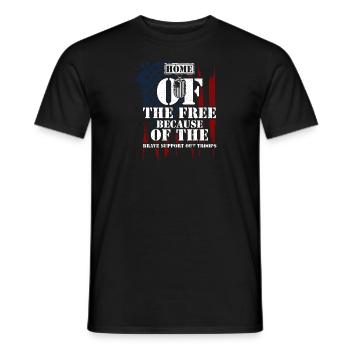 Home Of The Free Because Of The... - Männer T-Shirt - Schwarz - Vorne - AI Model Male 178 light (178cm)