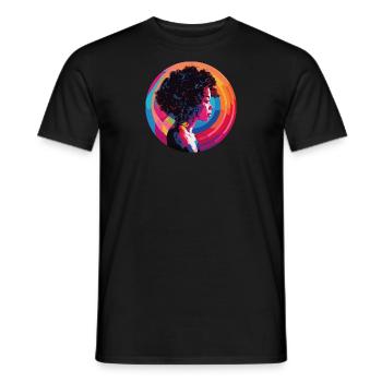 Dreaming Girl - Men's T-Shirt - black - Front - AI Model Male 178 light (178cm)