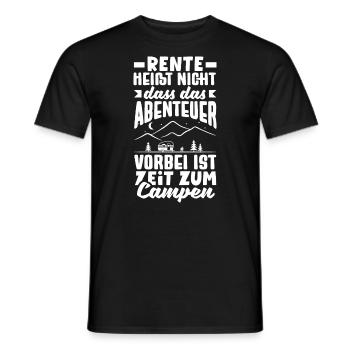 Rente heißt Zeit zum Campen - Männer T-Shirt - Schwarz - Vorne - AI Model Male 178 light (178cm)