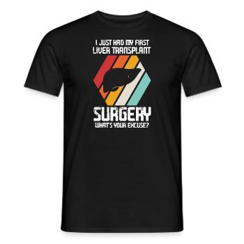 Lebertransplantation Chirurgie Lebertransplantatio - Männer T-Shirt - Schwarz - Vorne - AI Model Male 178 light (178cm)