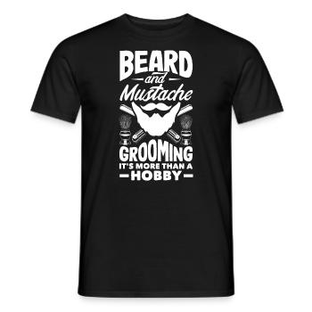 Beard and mustache grooming It's more than a hobby - Men's T-Shirt - black - Front - AI Model Male 178 light (178cm)