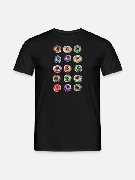 Donuts Humor Design - Men's T-Shirt - black