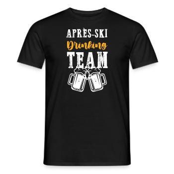 Équipe de boissons après-ski - T-shirt homme - noir - Devant - AI Model Male 178 light (178cm)
