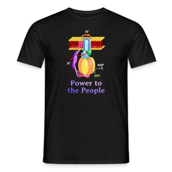 Power to the People - Men's T-Shirt - black - Front - AI Model Male 178 light (178cm)