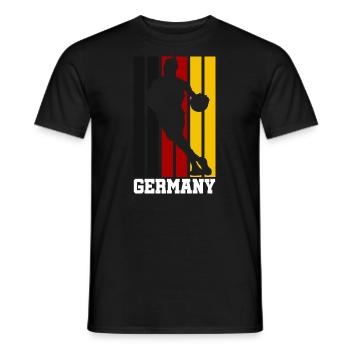 Basketball Shirt Basketball Player Germany - Men's T-Shirt - black - Front - AI Model Male 178 light (178cm)