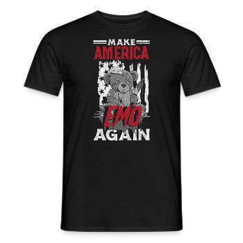 Emoticon Make America Emo Again Emocore Aesthetic - Men's T-Shirt - black - Front - AI Model Male 178 light (178cm)