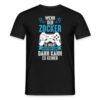 Zocker Zocken Gamer - Männer T-Shirt - Schwarz - Vorne - AI Model Male 178 light (178cm)