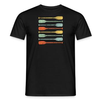 Retro Vintage Rafting | Adventure Rafting - Men's T-Shirt - black - Front - AI Model Male 178 light (178cm)