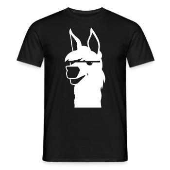 Lama Drôle Silhouette Effronté Amusant Lamas - T-shirt homme - noir - Devant - AI Model Male 178 light (178cm)