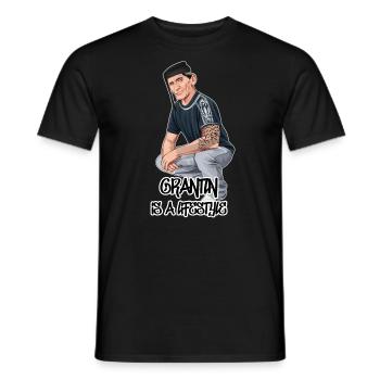 Rieser Grantler // Illustration - Männer T-Shirt - Schwarz - Vorne - AI Model Male 178 light (178cm)
