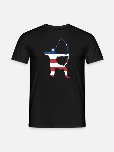 Sport Us Flag Archery - Men's T-Shirt - black