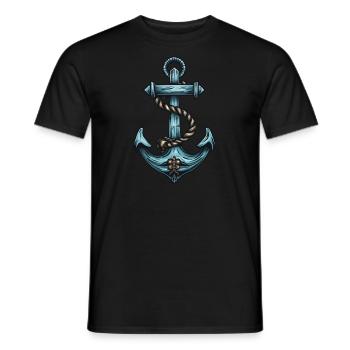 Port d’ancrage - T-shirt homme - noir - Devant - AI Model Male 178 light (178cm)