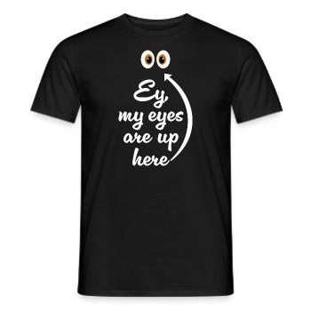 J’ai les yeux en l’air - T-shirt homme - noir - Devant - AI Model Male 178 light (178cm)