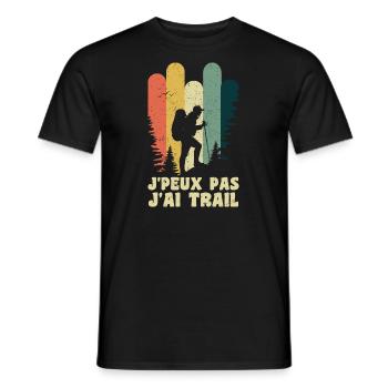 J'peux pas j'ai trail - T-shirt homme - noir - Devant - AI Model Male 178 light (178cm)