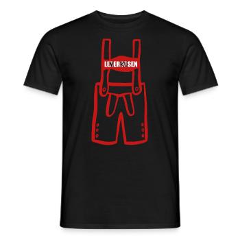 Leverkusen - Zieht den Bayern die Lederhosen aus - Männer T-Shirt - Schwarz - Vorne - AI Model Male 178 light (178cm)