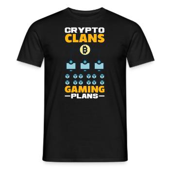 Cryptocurrency Rewards Gaming Blockchain Gamer - Men's T-Shirt - black - Front - AI Model Male 178 light (178cm)