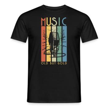 Old but Gold Music - Männer T-Shirt - Schwarz - Vorne - AI Model Male 178 light (178cm)