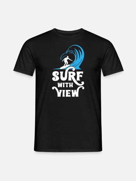 Surfing with View - Men's T-Shirt - black