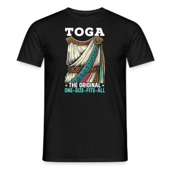 Greek Costume Party Toga - Men's T-Shirt - black - Front - AI Model Male 178 light (178cm)